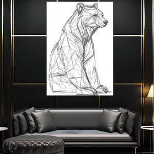 Minimalist Bear Wall Art