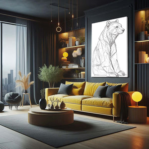 Minimalist Bear Wall Art