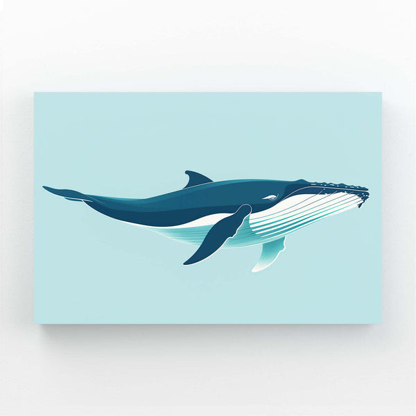 Minimalist Blue Whale Art | MusaArtGallery™