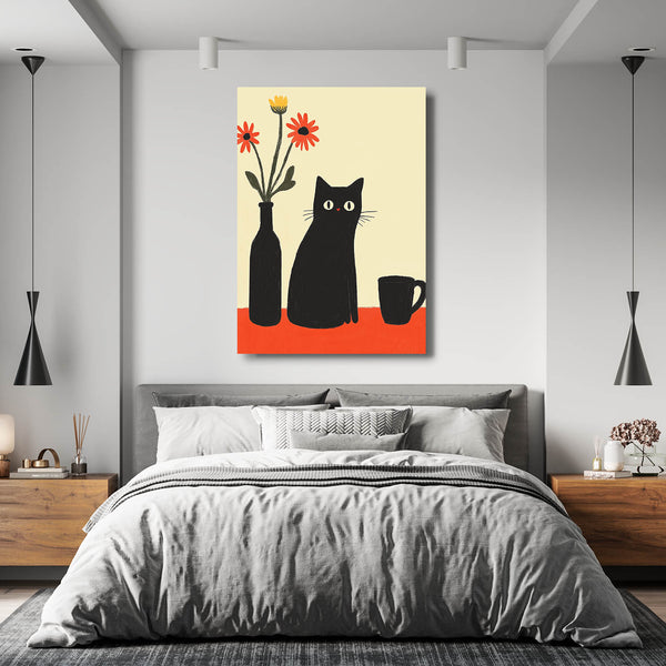 Minimalist Cat Art | MusaArtGallery™