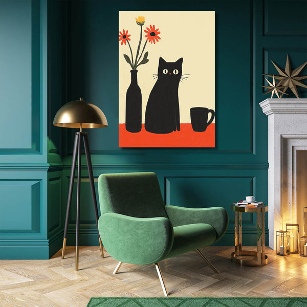 Minimalist Cat Art | MusaArtGallery™