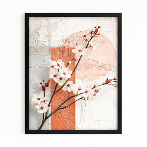 Minimalist Cherry Blossom Branch Wall Art