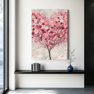Minimalist Cherry Blossom Tree Art