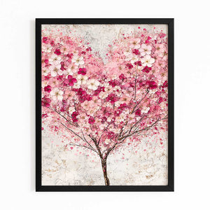 Minimalist Cherry Blossom Tree Art