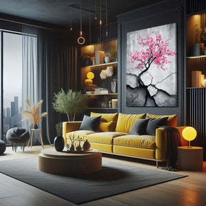 Minimalist Cherry Blossom Tree Wall Art