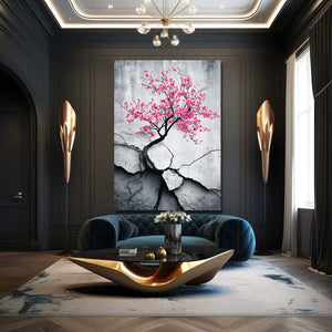 Minimalist Cherry Blossom Tree Wall Art