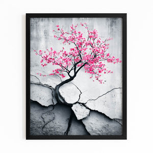 Minimalist Cherry Blossom Tree Wall Art