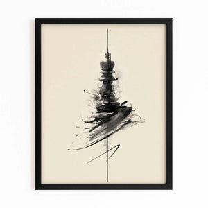 Minimalist Chess Line Art