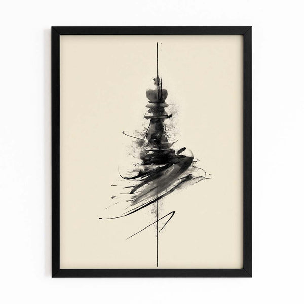 Minimalist Chess Line Art