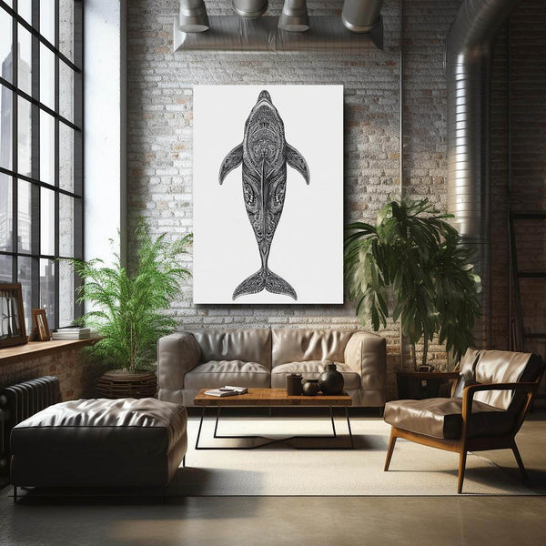 Minimalist Dolphin Wall Art