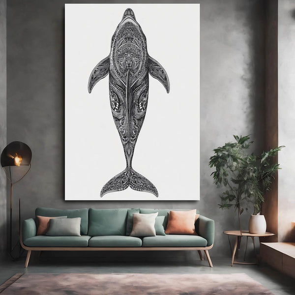 Minimalist Dolphin Wall Art