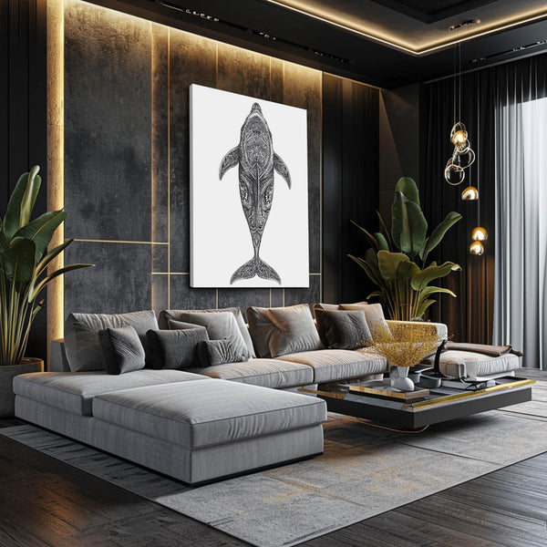 Minimalist Dolphin Wall Art