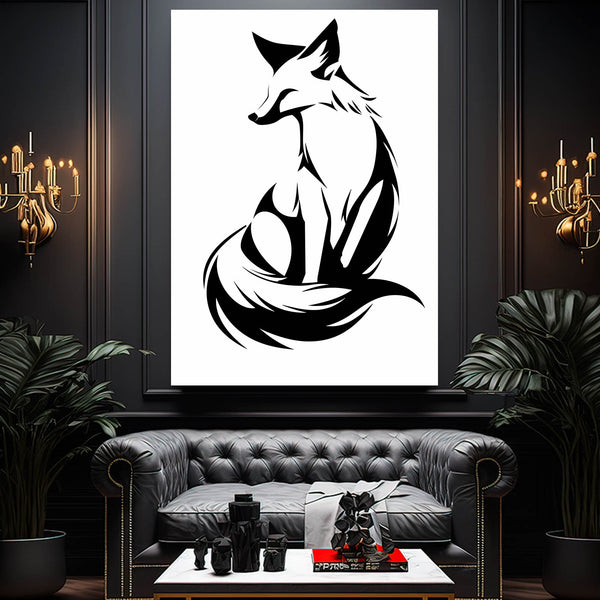 Minimalist Fox Canvas | MusaArtGallery™