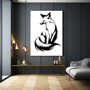 Minimalist Fox Canvas | MusaArtGallery™