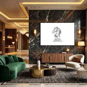 Minimalist Knight Chess Piece Art