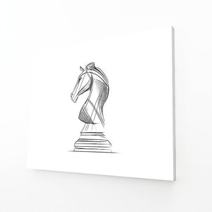 Minimalist Knight Chess Piece Art