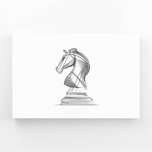 Minimalist Knight Chess Piece Art