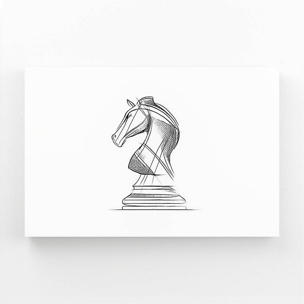 Minimalist Knight Chess Piece Art