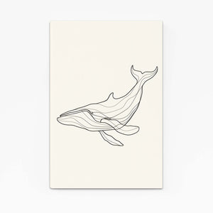 Minimalist Line Whale Art | MusaArtGallery™