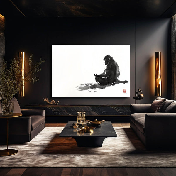 Minimalist Monkey Art