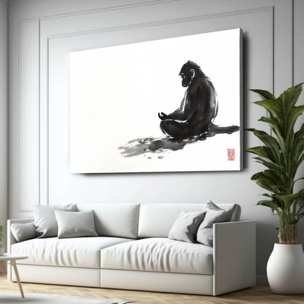 Minimalist Monkey Art