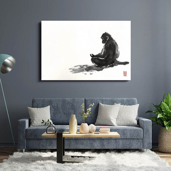 Minimalist Monkey Art