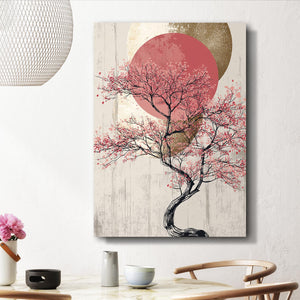 Minimalist Sakura Cherry Blossom Tree Art