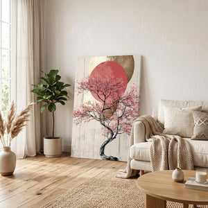 Minimalist Sakura Cherry Blossom Tree Art
