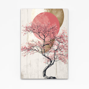 Minimalist Sakura Cherry Blossom Tree Art