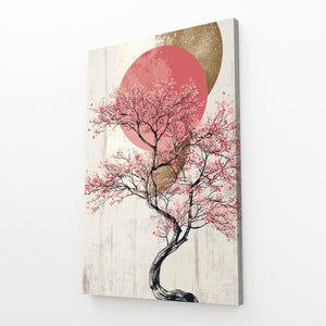 Minimalist Sakura Cherry Blossom Tree Art