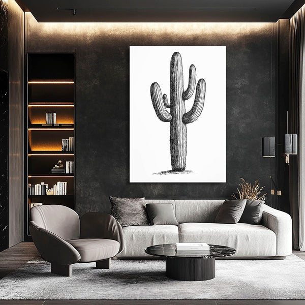 Minimalistic Cactus Wall Art