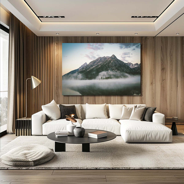 Misty Mountain Landscape Wall Art | MusaArtGallery™