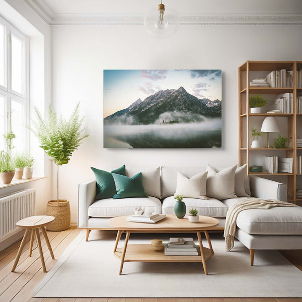 Misty Mountain Landscape Wall Art | MusaArtGallery™