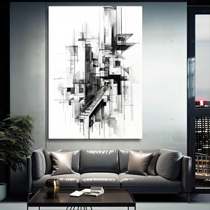 Modern Abstract Art Black and White | MusaArtGallery™