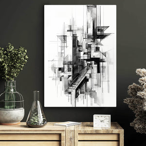 Modern Abstract Art Black and White | MusaArtGallery™