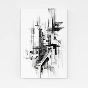 Modern Abstract Art Black and White | MusaArtGallery™