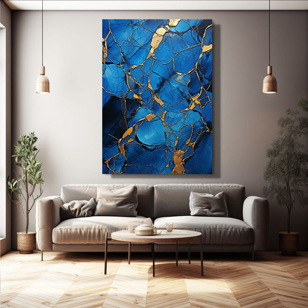 Modern Abstract Art Blue | MusaArtGallery™ 
