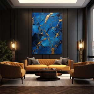 Modern Abstract Art Blue | MusaArtGallery™ 