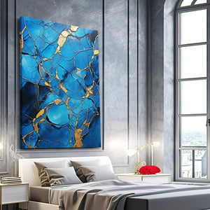Modern Abstract Art Blue | MusaArtGallery™ 