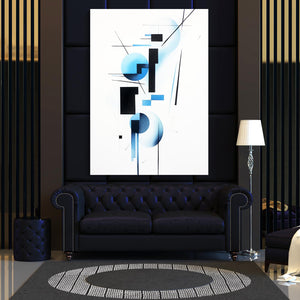 Modern Abstract Blue and White Art | MusaArtGallery™