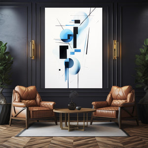 Modern Abstract Blue and White Art | MusaArtGallery™