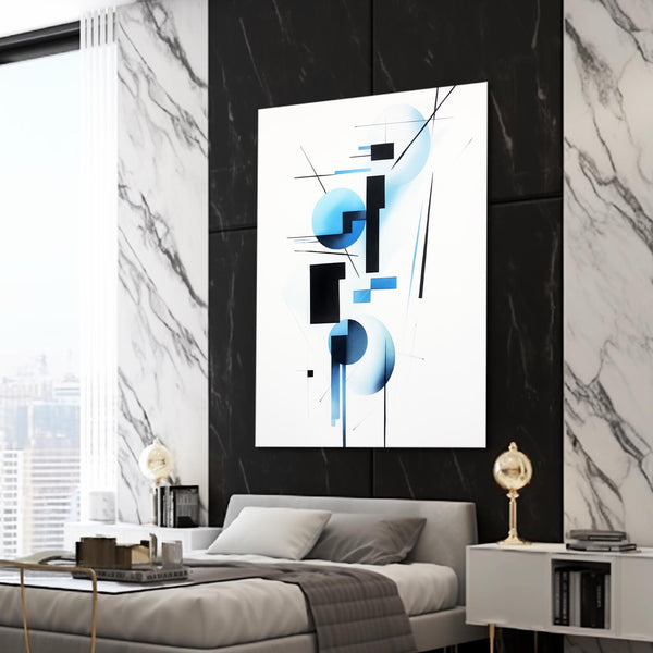 Modern Abstract Blue and White Art | MusaArtGallery™