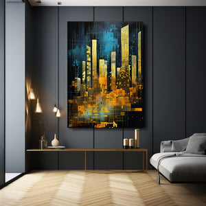 Modern Abstract Gold Geometric Art | MusaArtGallery™