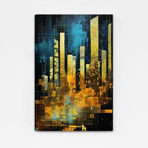 Modern Abstract Gold Geometric Art | MusaArtGallery™