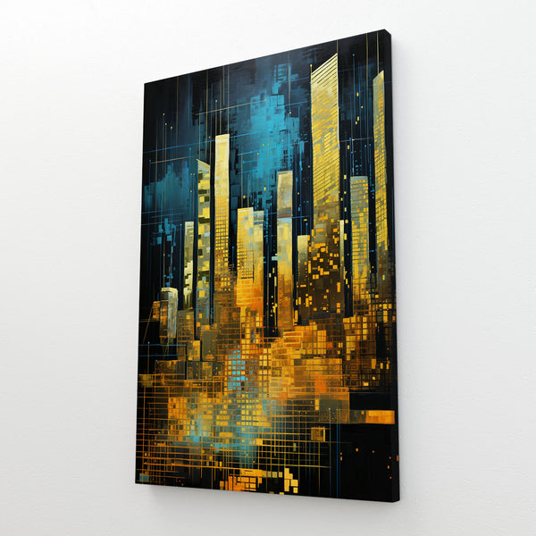 Modern Abstract Gold Geometric Art | MusaArtGallery™
