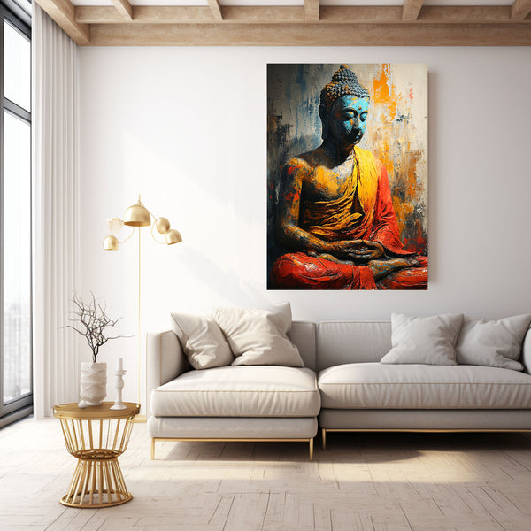 Modern Buddha Abstract Wall Art | MusaArtGallery™