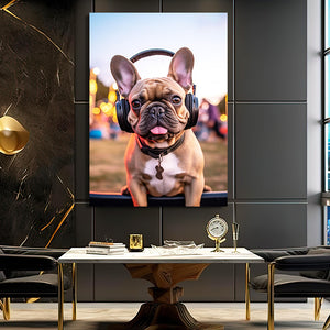 Modern Bulldog Wall Art Abstract | MusaArtGallery™
