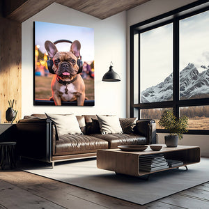 Modern Bulldog Wall Art Abstract | MusaArtGallery™