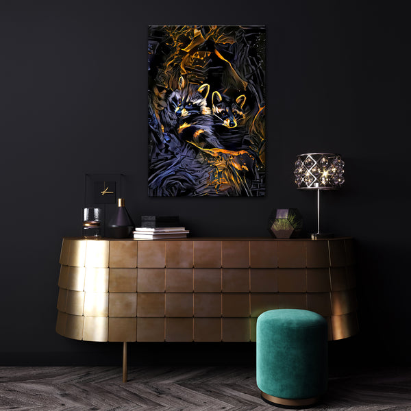 Raccoon Modern Wall Art | MusaArtGallery™