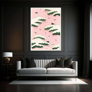 Clouds Retro Wall Art | MusaArtGallery™